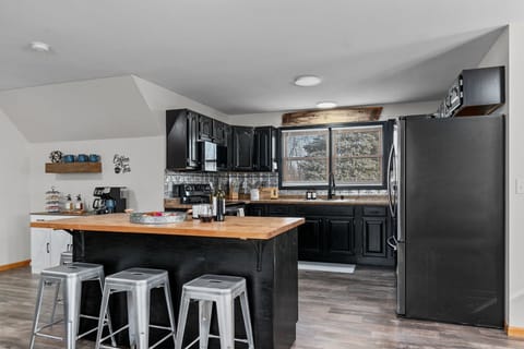 The fridge features a convenient water and ice maker combo for your ease and comfort.