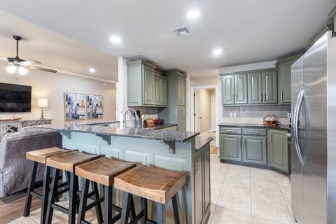 Kitchen Opens to Living Area