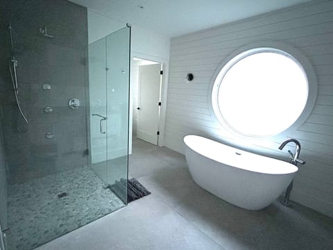 Soaker tub and spa shower 