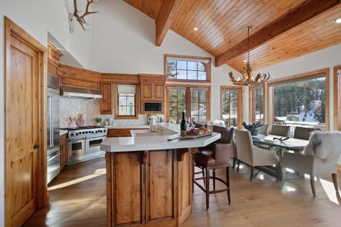 Indoors, Hardwood, Kitchen, Stained Wood, Kitchen Island