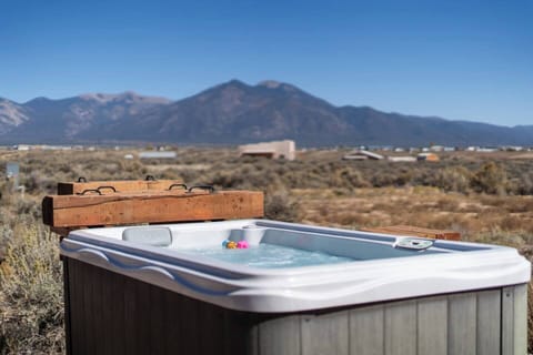 Relax in the hot tub after a day of adventure.  Beautiful views are included!