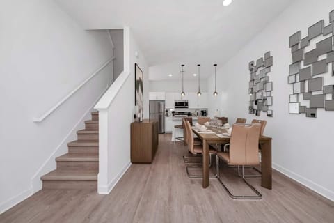 Enjoy meals together in the stylish indoor dining area, perfect for family gatherings