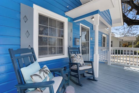 Relax on front porch on the rocking chairs.