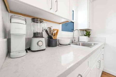 Enjoy the convenience of a fully-stocked kitchen during your stay in our vacation rental. Keurig coffee maker with pods provided!