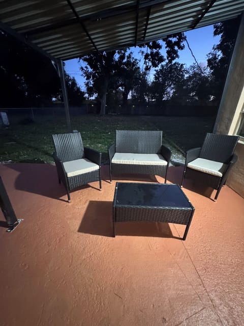 outdoor seating area