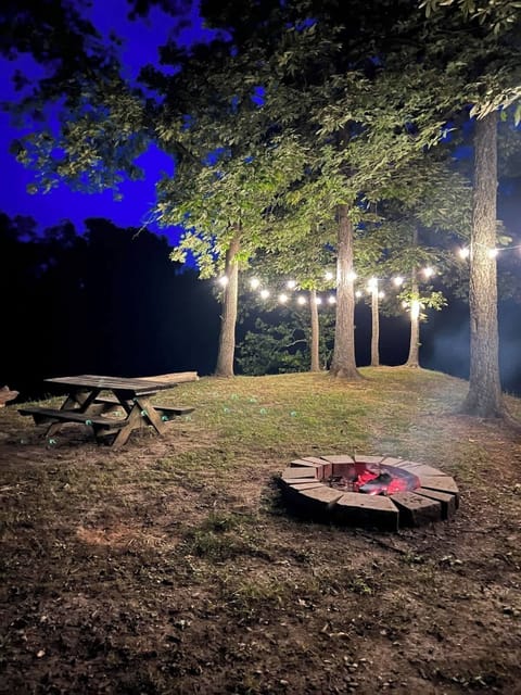 "The Point" at night.  