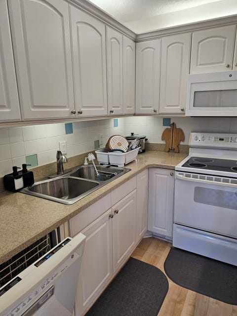 Kitchen comes with coffee maker, blender and crockpot.