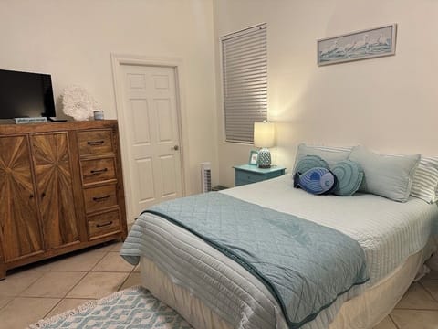 Master bedroom with smart TV