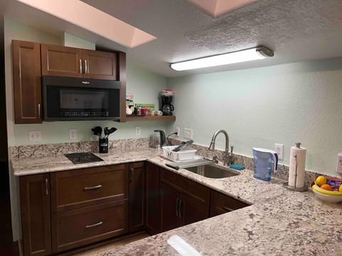 lots of natural light (sky lights) and LED lighting