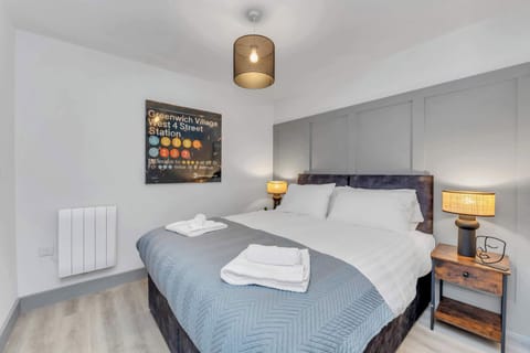 Master bedroom with a double bed size for comfortable sleep