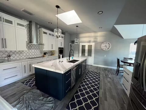 Breakfast area adjacent to the island.