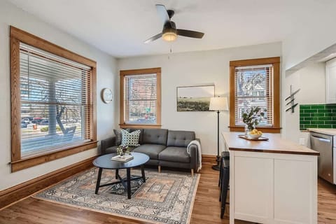 Rustic charm and modern finishes are the heart of this unit