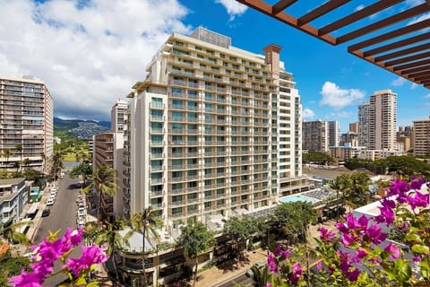Take in sweeping city views around your central tower location.
