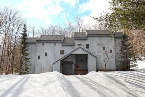 Free logs are delivered to the woodshed out front 