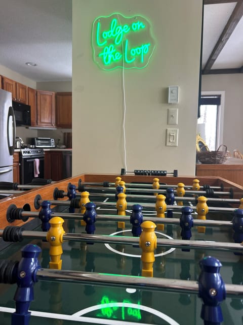 Kick off the day with a game of foosball