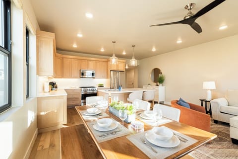 Dining area and kitchen