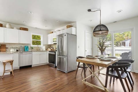 Fully stocked kitchen with dining space 