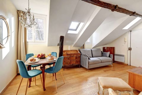 The open-plan living and dining area