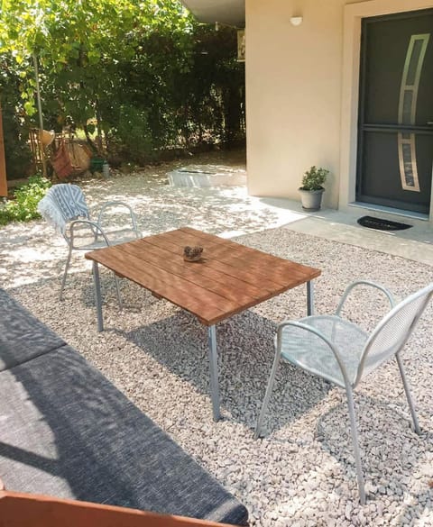 Relax in the comfy sitting area under the warm glow of the sun light