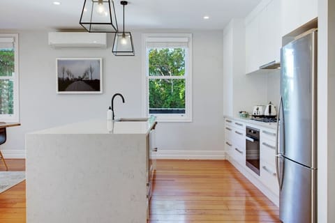 There are plenty of prep space in the kitchen if you want to cook dinners.