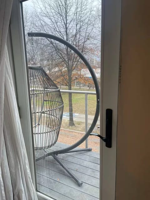 Enjoy your morning coffee sitting out on the patio overlooking the park.