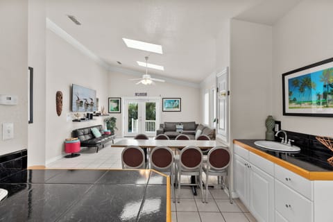 Spacious dining area ideal for family meals or gathering with friends.