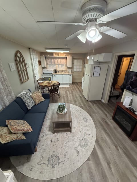 Open living room & kitchen space