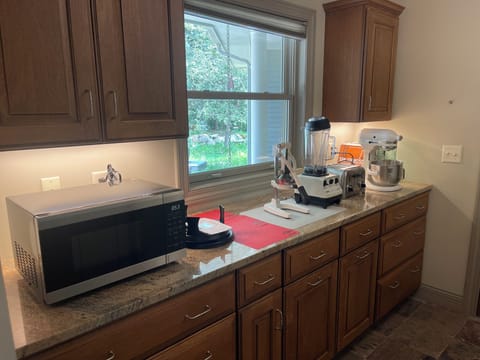 Fridge, microwave, paper towels