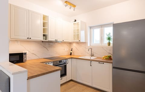 Fridge, oven, stovetop, dishwasher