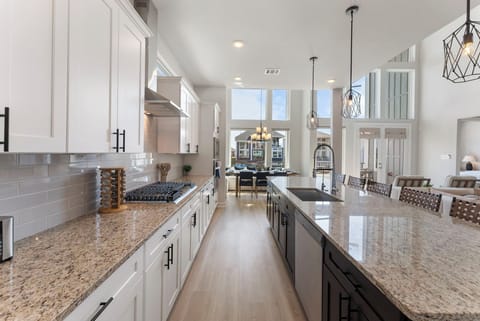 Very large island makes meal-prep a breeze.