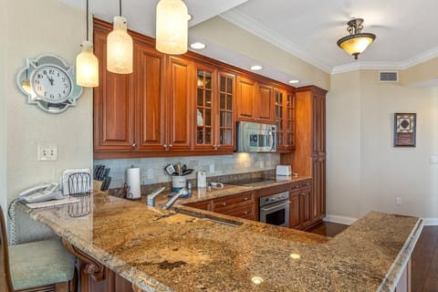 Fully equipped kitchen with everything you need.