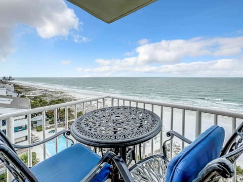 Sip your morning coffee or enjoy a sunset dinner at our cozy balcony table for two, complete with stunning beachfront views.