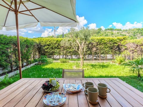 Garden, Outdoor Furniture, Landscaping, Outdoor Table, Chair, Shade, Lawn, Eco Hotel, Yard, Wood Stain