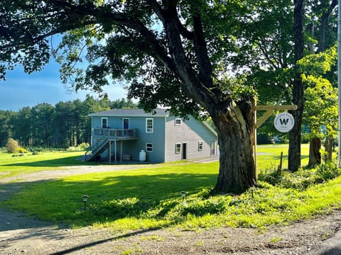 Street view of the apartment and private parking. Apartment is on second floor. 
