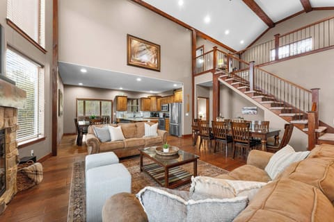 With the open concept area, everyone can be together, whether in the kitchen or living room.