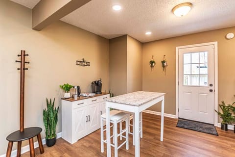 Coffee Bar Nook w/ Table & Bar Stools