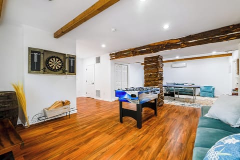 The dedicated game room offers a variety of gaming options.