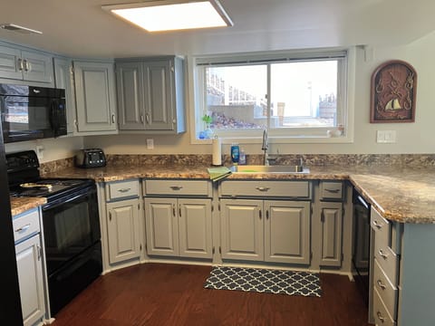 Fully stocked kitchen