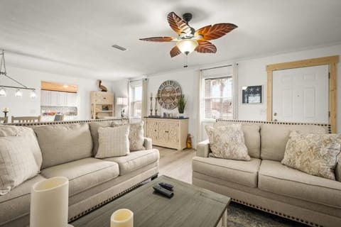 Comfortable living room with open layout and natural light