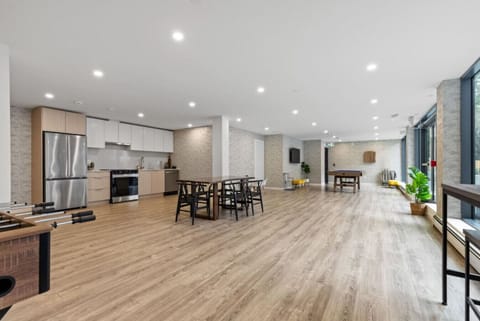 This is a communal games room. It is shared with other residents in the building.