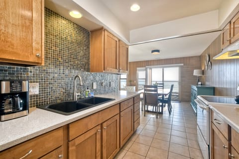 Fully stocked kitchen with ocean views