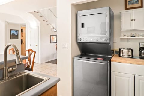 Stacked washer and dryer