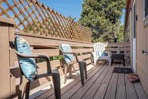 Relax and enjoy the fresh air on the deck.