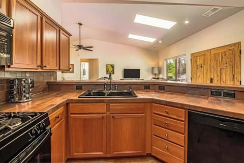 Plenty of counter space and fridge/freezer room.