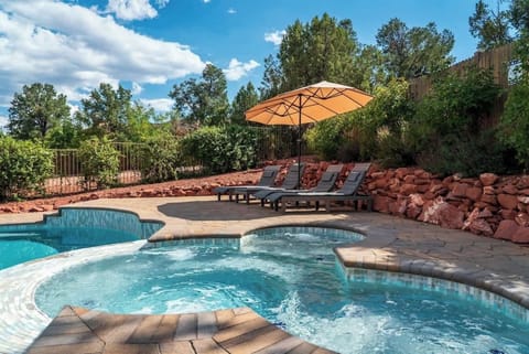 Relax in the refreshing pool or soothing hot tub.