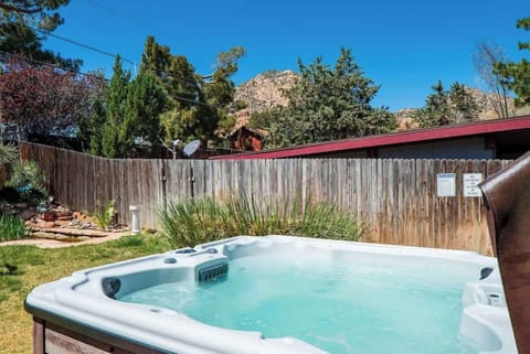 Enjoy a nice soak under the open sky!