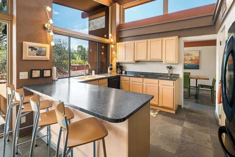 Prepare delicious meals in your well-equipped kitchen.