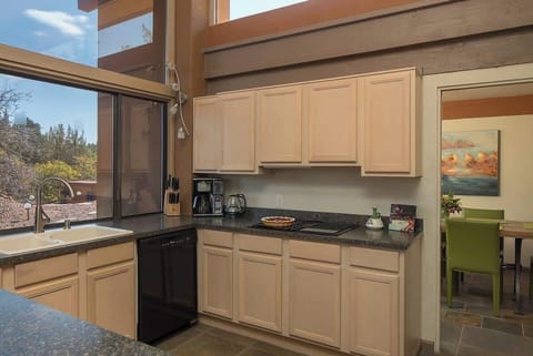 Prepare delicious meals in this well-equipped kitchen.