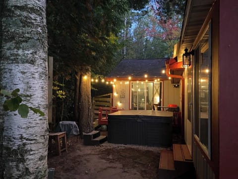 Hot tub ready for use all year long.