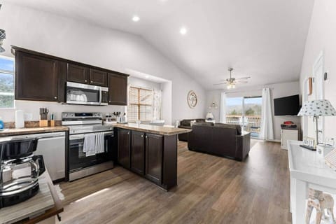 Spacious open concept kitchen/dining/living room!